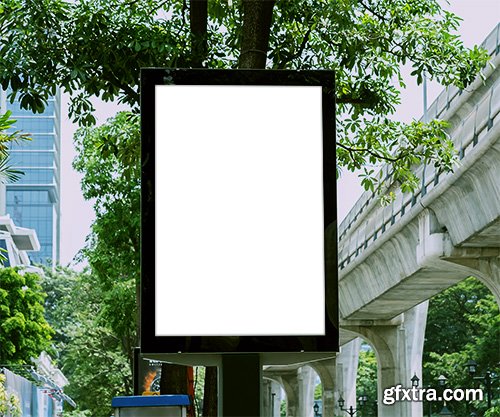 PSD Mockup For Advertisement - Road Side Poster
