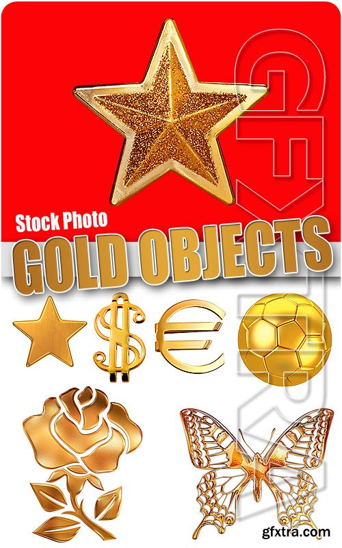 Gold objects - UHQ Stock Photo