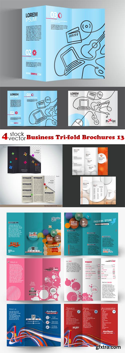 Vectors - Business Tri-fold Brochures 13