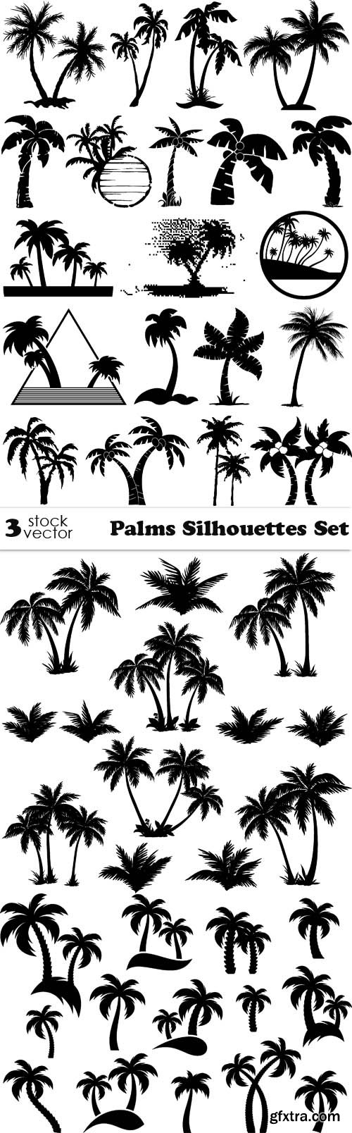 Vectors - Palms Silhouettes Set