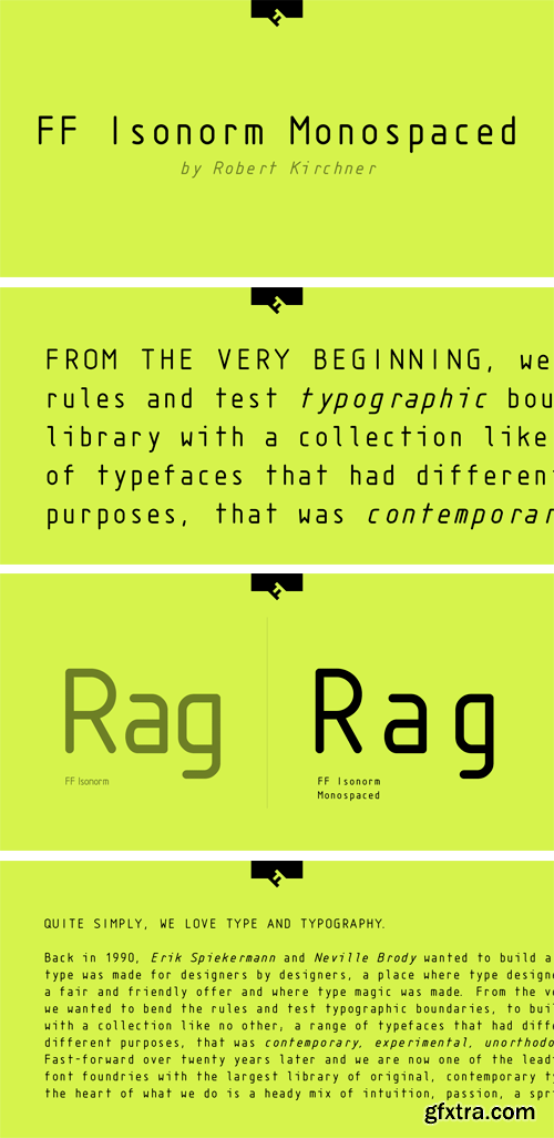 FF Isonorm Monospaced Font Family