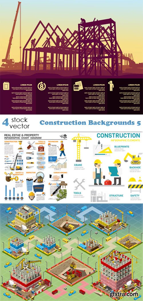 Vectors - Construction Backgrounds 5