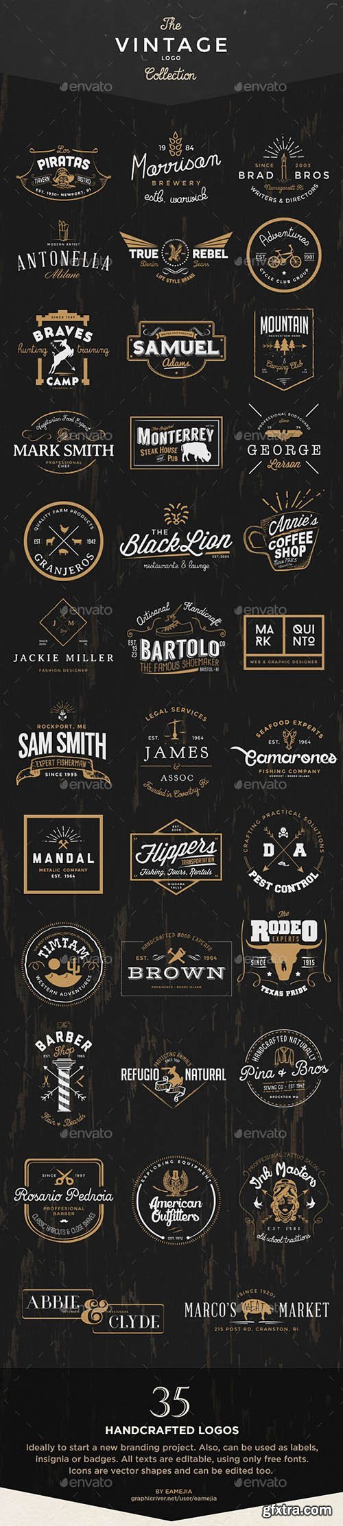 Graphicriver The Vintage Logo & Badge Collection 9244871