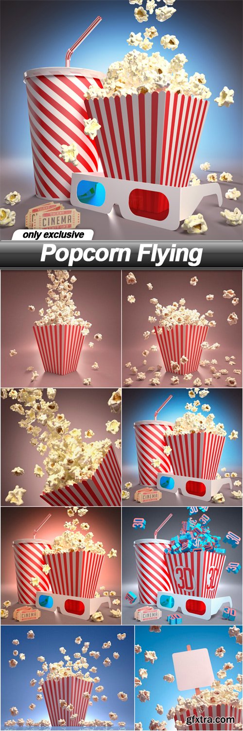 Popcorn Flying - 8 UHQ JPEG