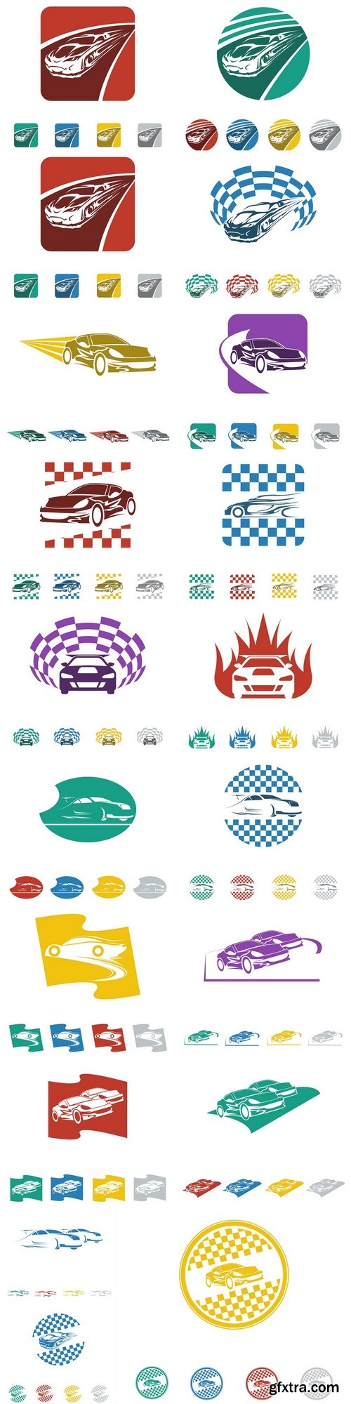 Car race logo icon Vector