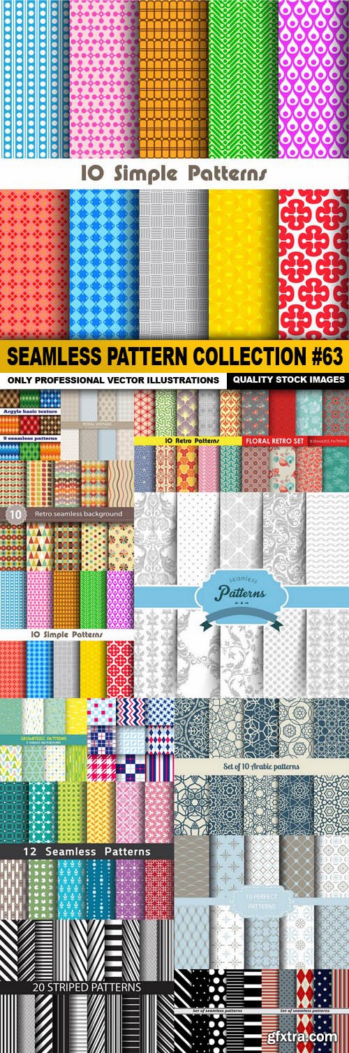 Seamless Pattern Collection #63 - 15 Vector