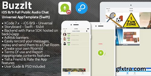 CodeCanyon - Buzz It | iOS 8/9 Universal Public Audio Chat App (Swift) (Update: 19 September 15) - 12845014