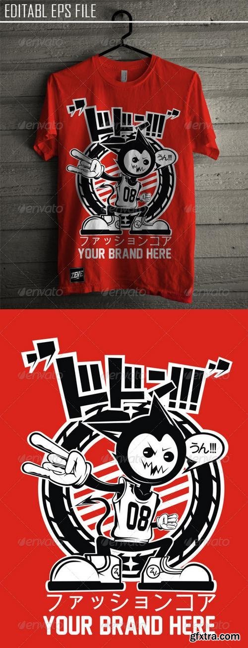 Graphicriver Japanese Cartoon Game Tshirt 7670169