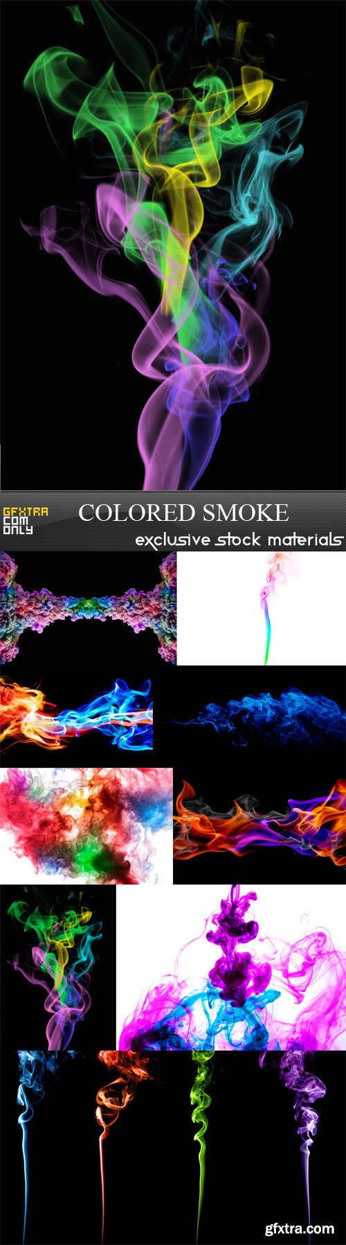 Colored Smoke - 9 x JPEGs