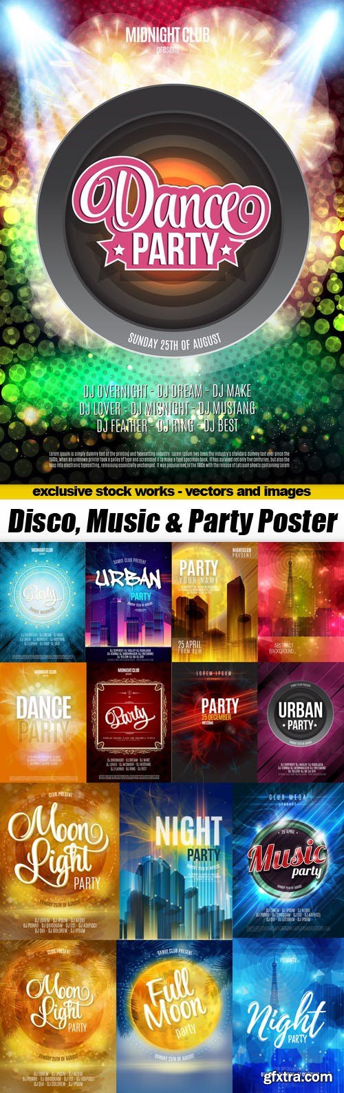 Disco, Music & Party Poster - 15xEPS