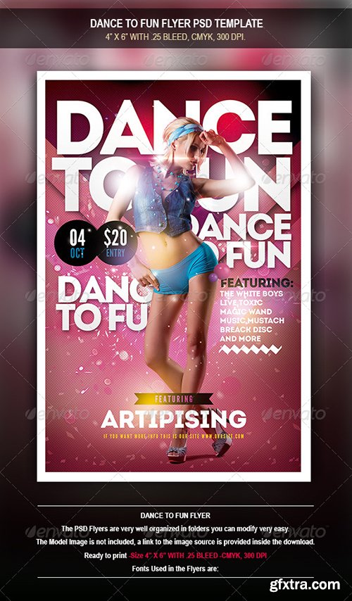Graphicriver Dance To Fun Flyer 8471782