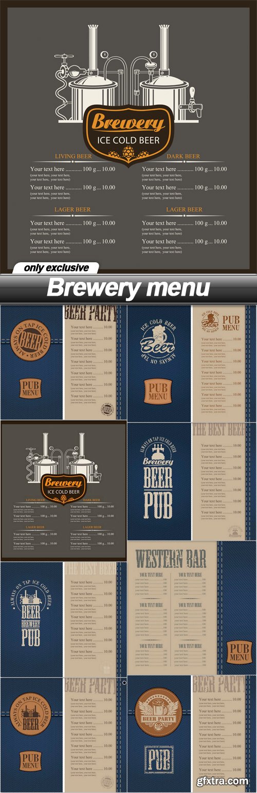 Brewery menu - 8 EPS
