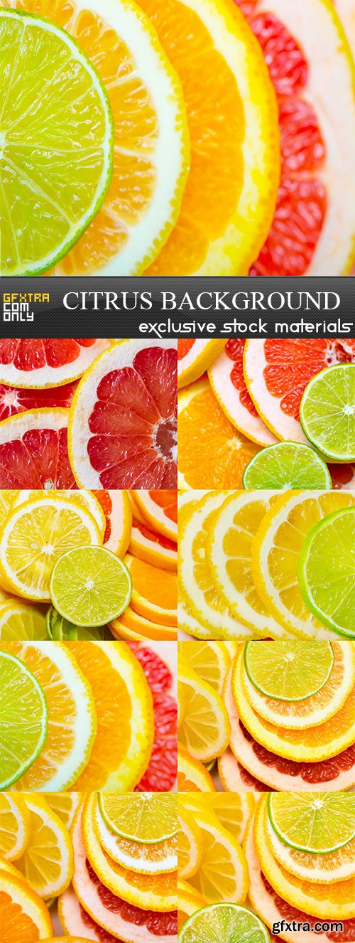 Citrus background, 8 x UHQ JPEG