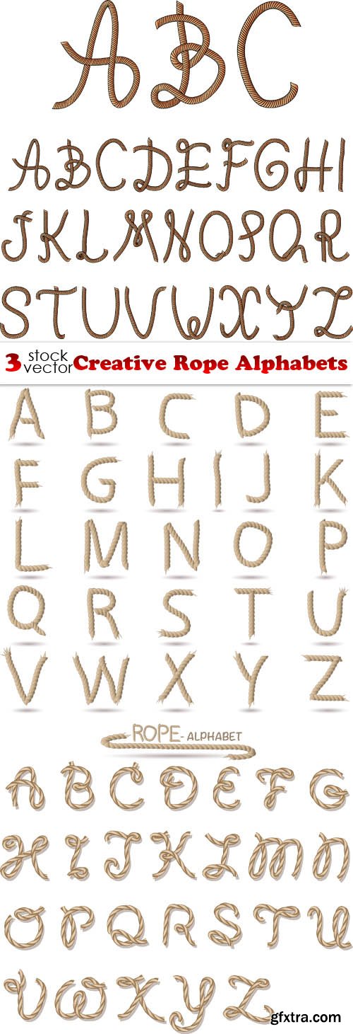 Vectors - Creative Rope Alphabets