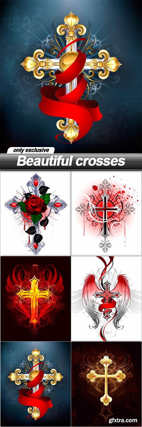 Beautiful crosses - 6 UHQ JPEG