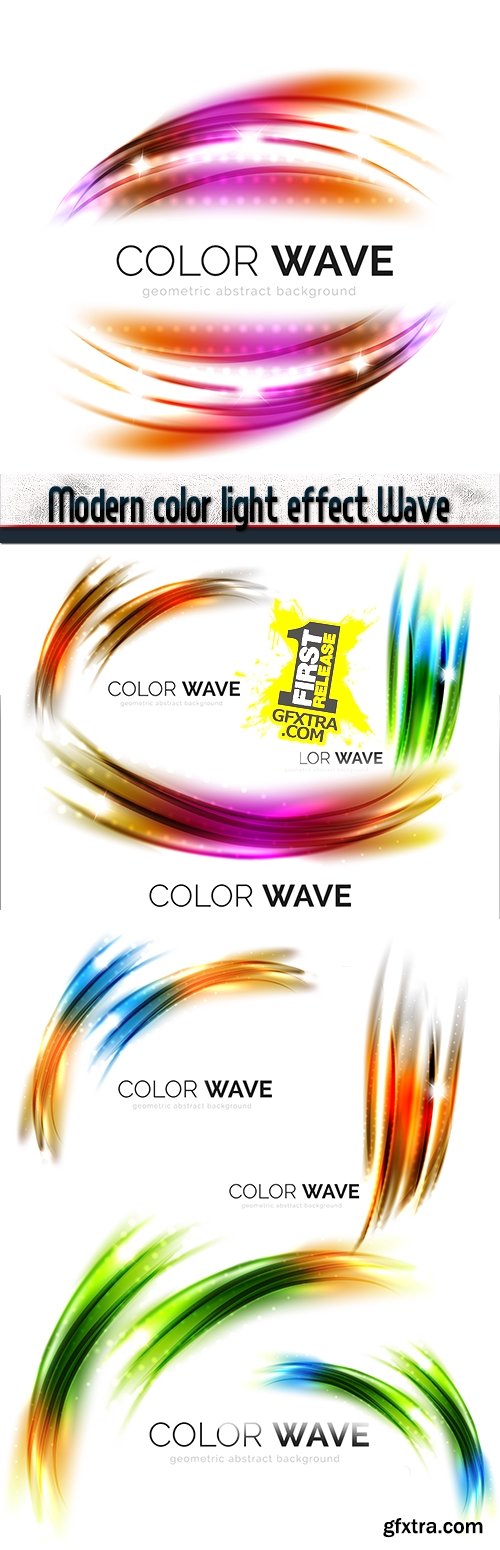 Modern color light effect Wave backgrounds