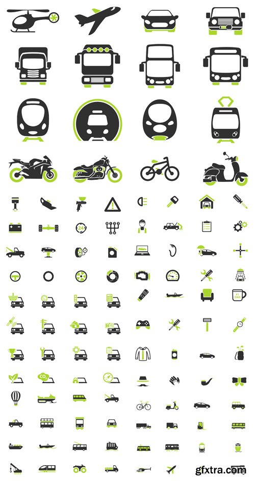 Vector Set - Transportation Simply Icons