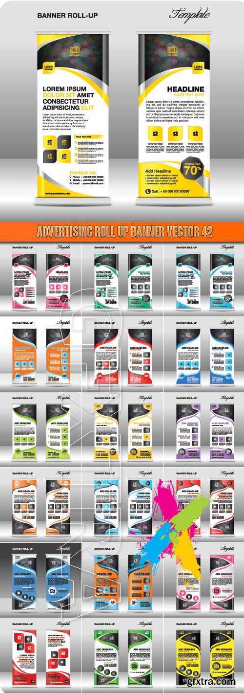 Advertising Roll up banner vector 42