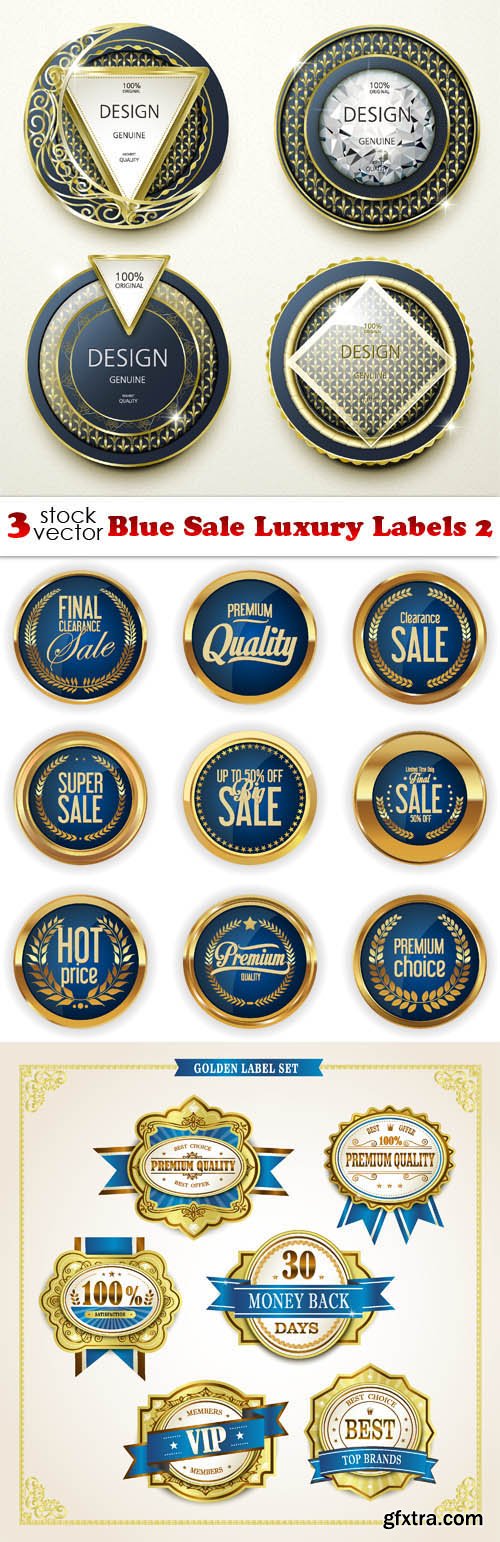 Vectors - Blue Sale Luxury Labels 2