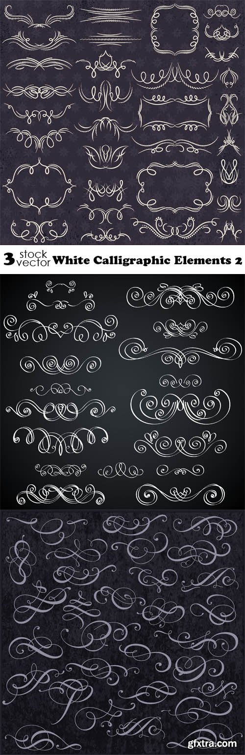 Vectors - White Calligraphic Elements 2