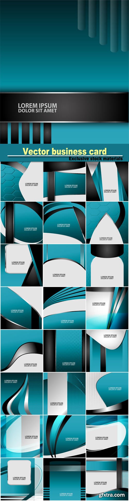 Vector business card in abstract style