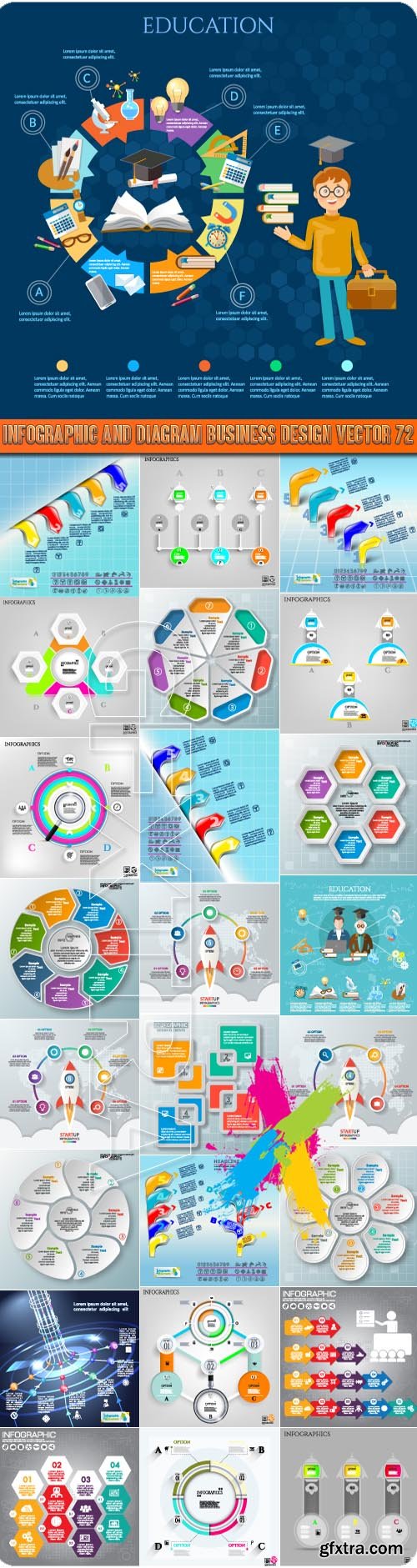 Infographic and diagram business design vector 72