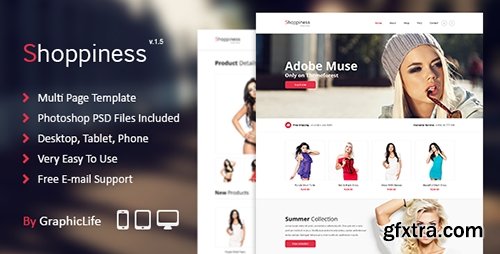 ThemeForest - Shoppiness v1.5 - eCommerce Muse Template - 8002813