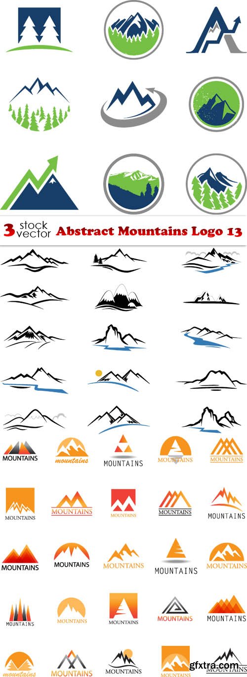 Vectors - Abstract Mountains Logo 13