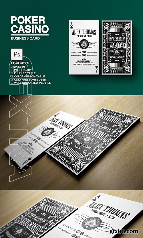 CM - Poker Casino Business Card 702163