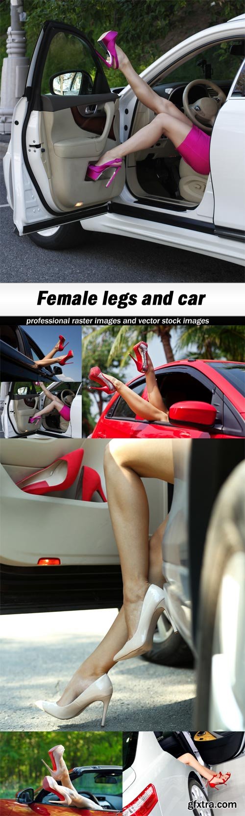 Female legs and car-6xJPEGs