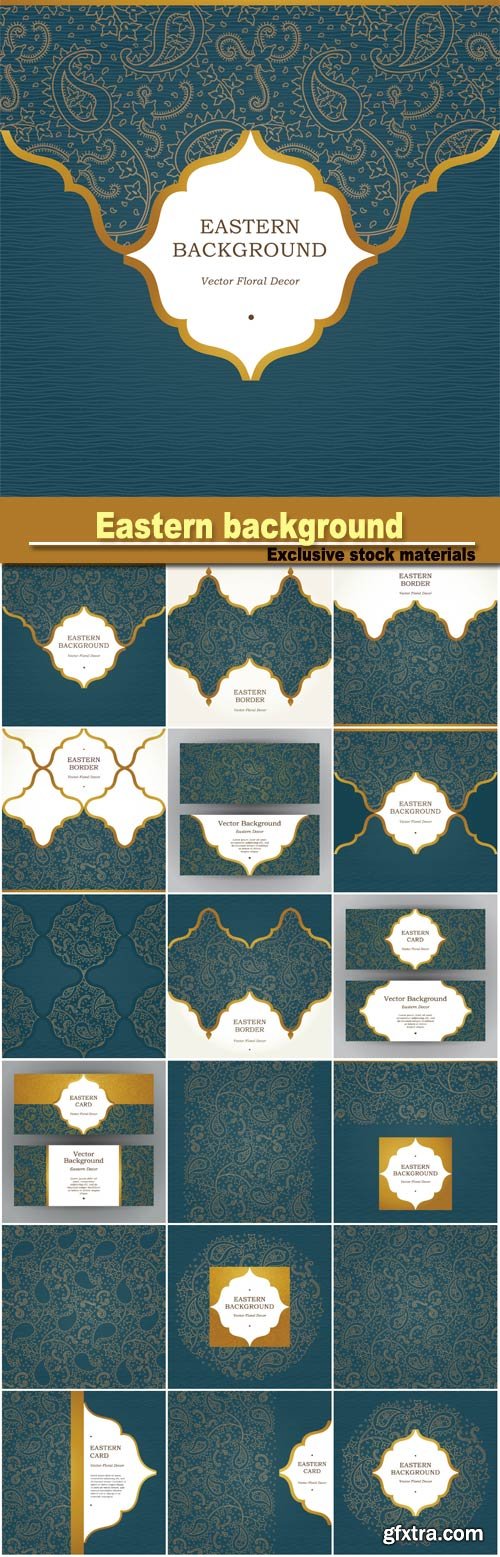 Eastern background, vector patterns
