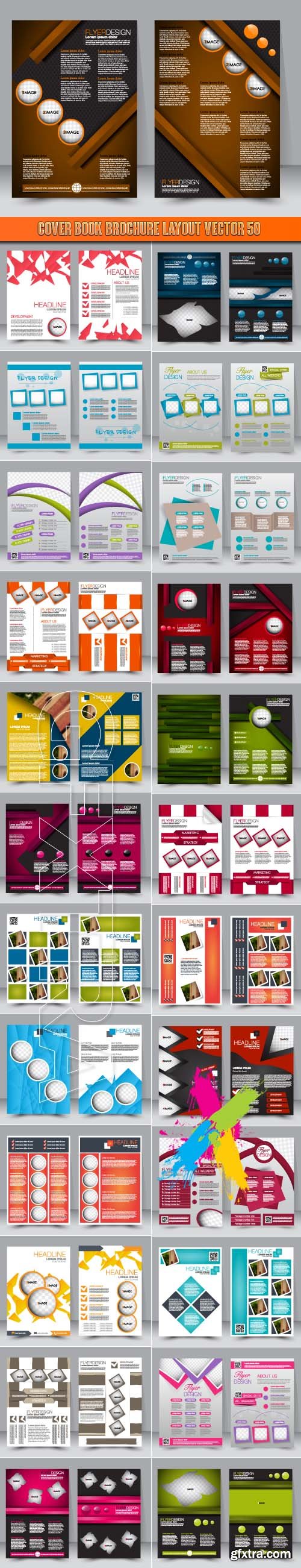 Cover book brochure layout vector 50