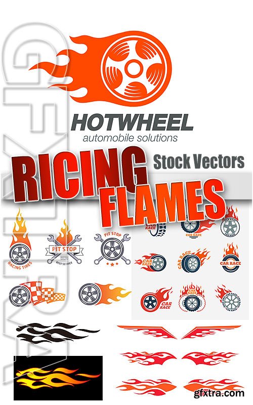 Racing Flames - Stock Vectors