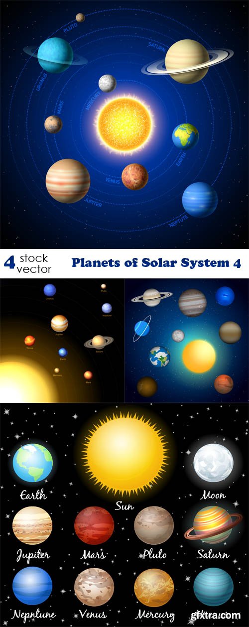 Vectors - Planets of Solar System 4