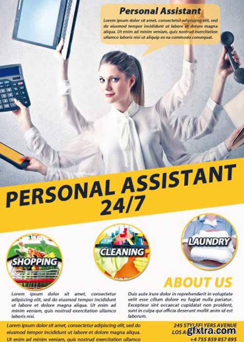 Personal Assistant PSD Flyer Template