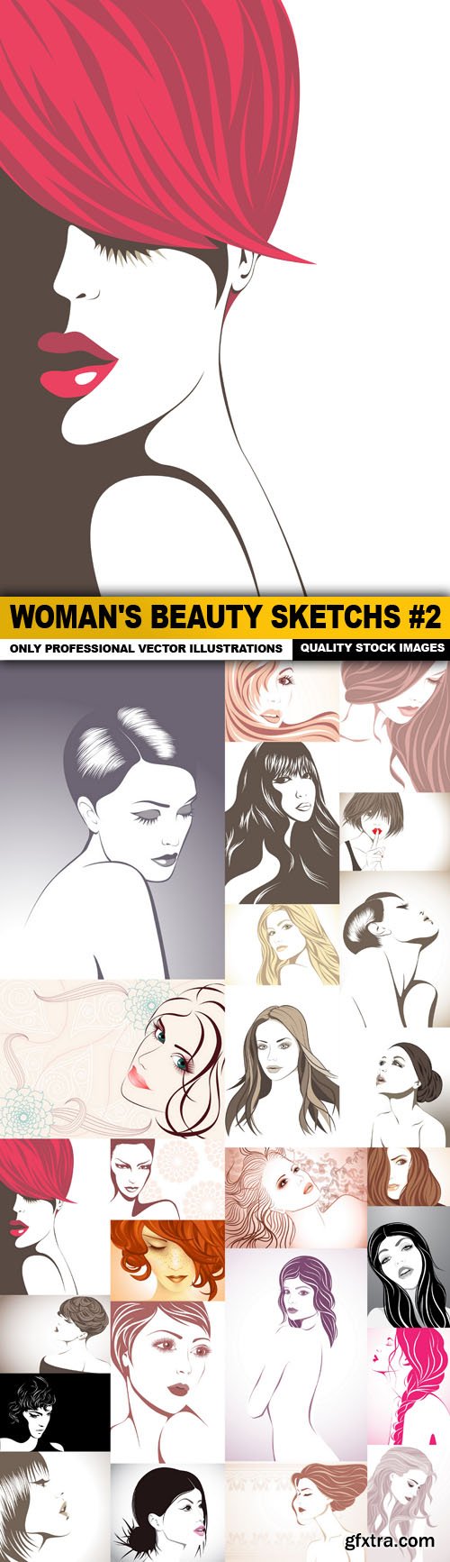 Woman\'s Beauty Sketchs #2 - 25 Vector