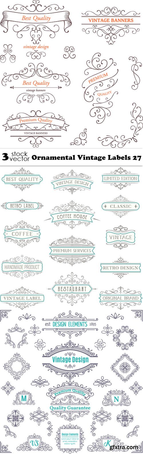 Vectors - Ornamental Vintage Labels 27