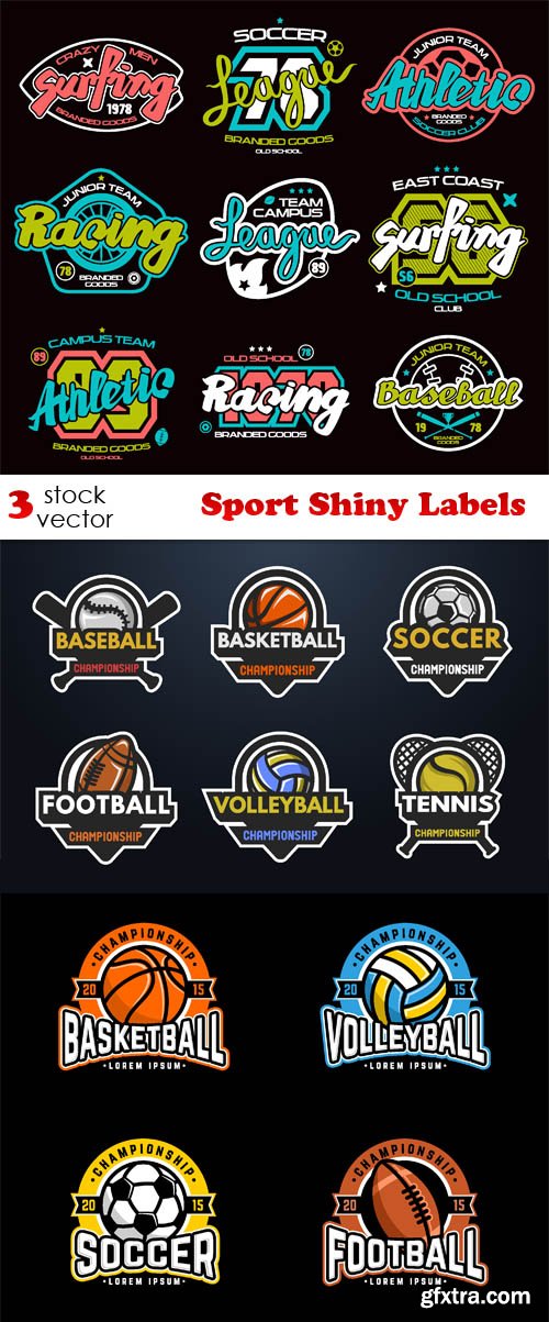 Vectors - Sport Shiny Labels