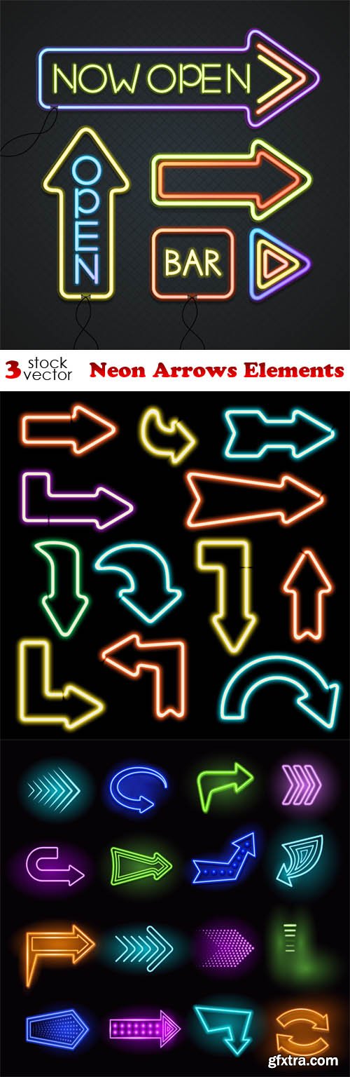 Vectors - Neon Arrows Elements