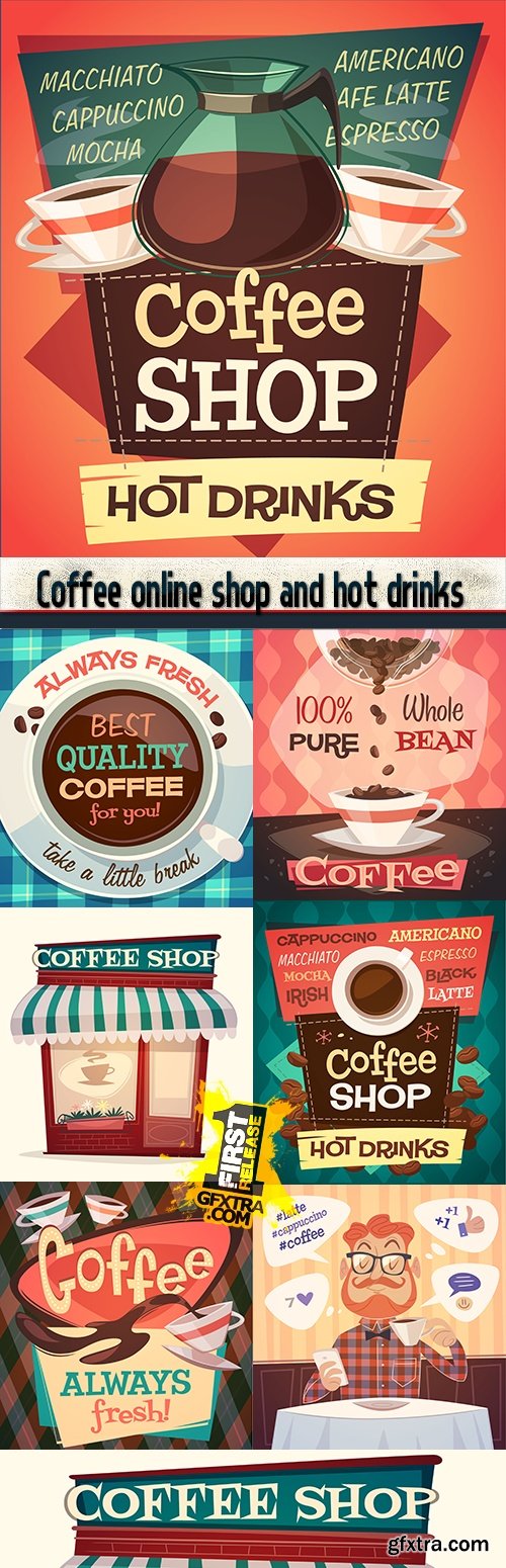 Coffee online shop and hot drinks