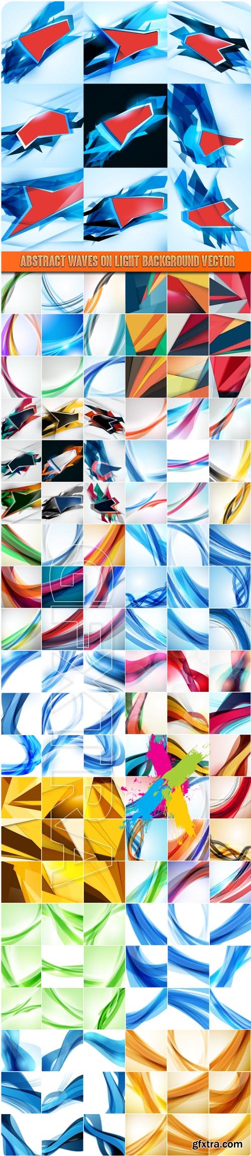 Abstract waves on light background vector