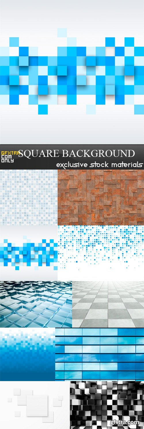 Square Background - 10 x JPEGs