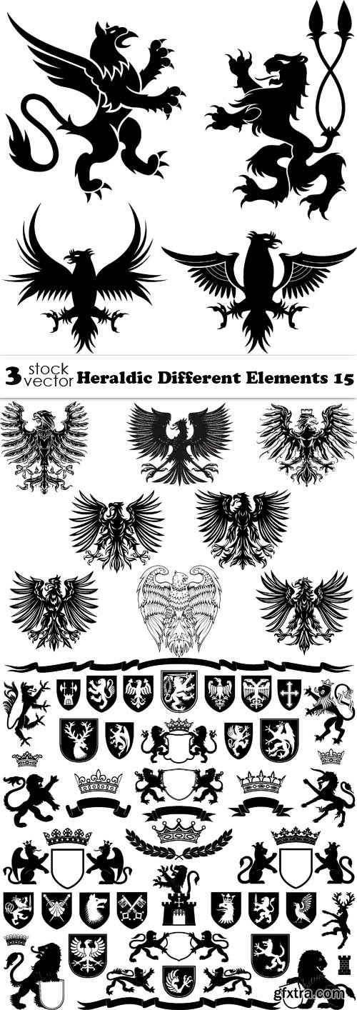 Vectors - Heraldic Different Elements 15