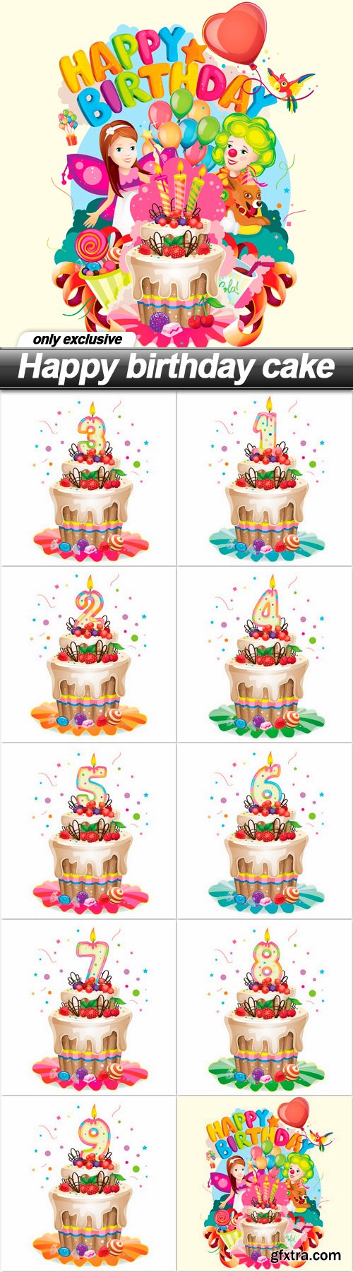 Happy birthday cake - 10 EPS