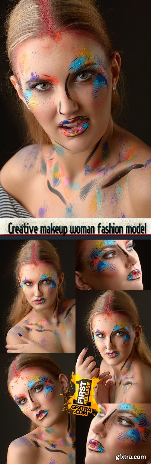 Creative makeup woman fashion model