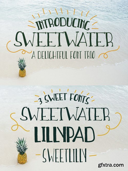 CM - Sweetwater Handwritten Font Trio 703804