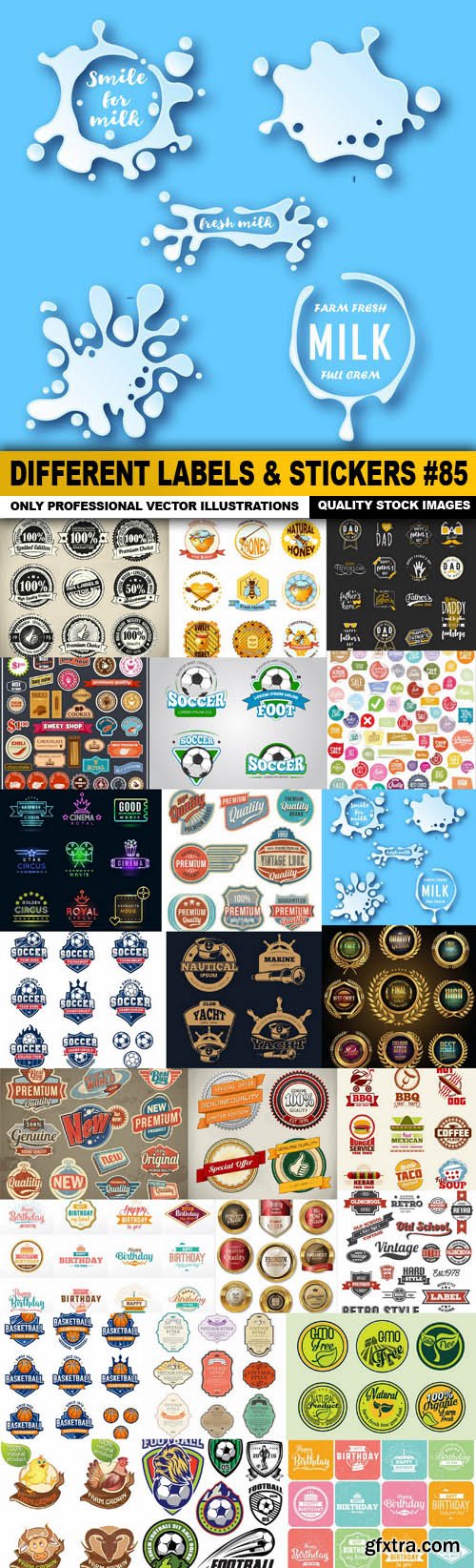 Different Labels & Stickers #85 - 25 Vector