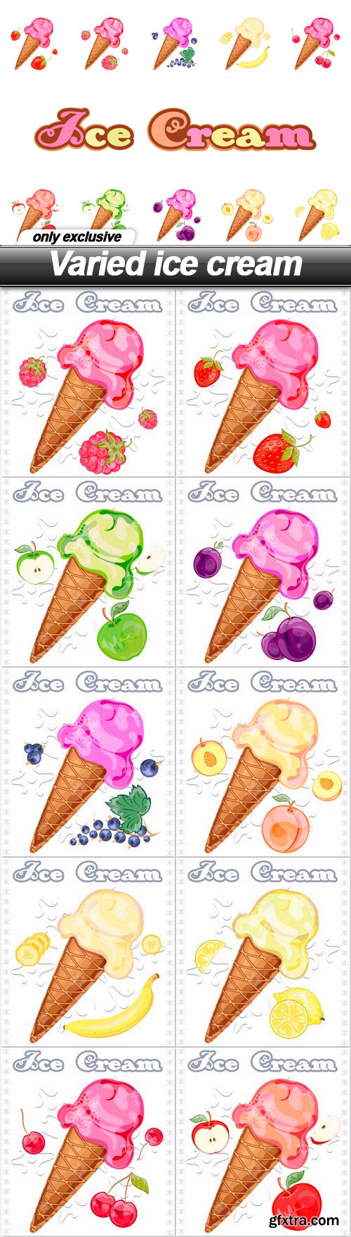 Varied ice cream - 11 EPS
