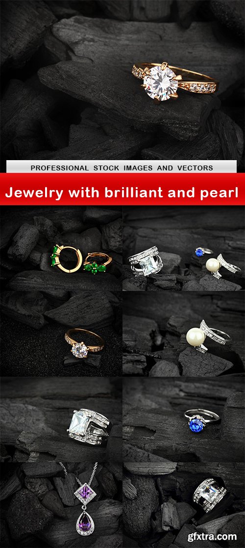 Jewelry with brilliant and pearl - 9 UHQ JPEG