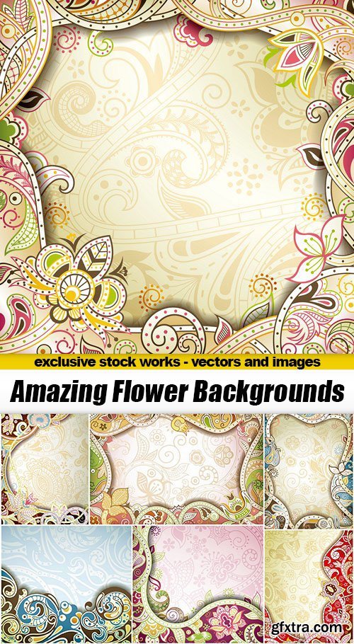 Amazing Flower Backgrounds - 25xEPS